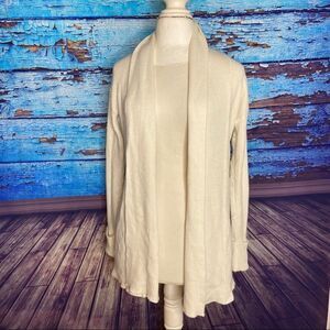 Loft Lounge open front knit cardigan cream XS